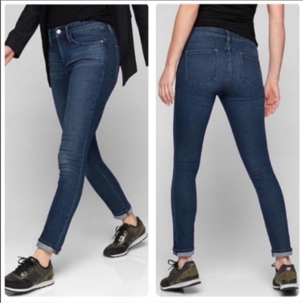 Athleta Sculptex skinny dark rinse jeans 2